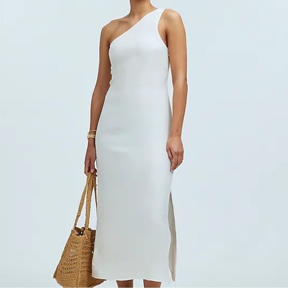 Madewell lighthouse One-Shoulder Midi Dress - Picture 1 of 6